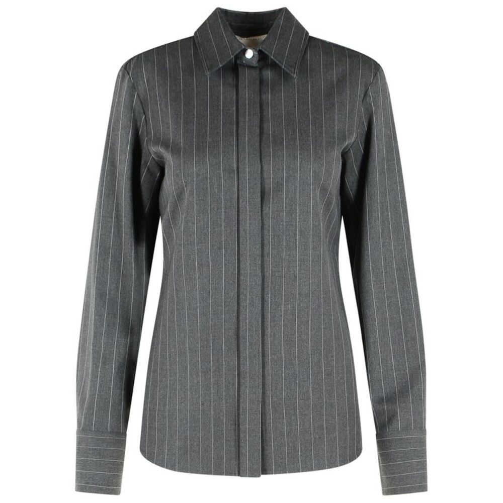 Sportmax 'Pepli' Tight Shirt In Medium Grey Wool Women